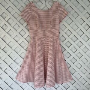 GownTown '50s style Houndstooth Print A-Line Dress Sz XL